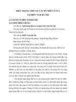 THỰC TRẠNG CHO VAY CÁC DN NHỎ VÀ VỪA