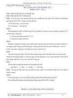 Đề cương ôn tập Sinh 9 HK I ( 10 - 11 )