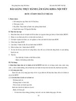 BÀI GIẢNG THỰC HÀNH LÂM SÀNG KHOA NỘI TIẾT