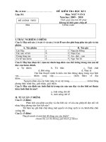 de thi học ki I van 8