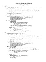 NGÂN HÀNG ĐỀ THI (số 2) HKI 10-CB HAY