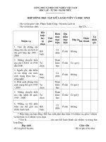 Hợp đồng học tập giữa GV và HS