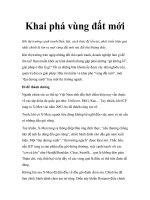 Khai phá vùng đất mới