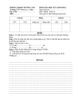 Đề Kiểm tra HKI Vật lí 6 ( 10- 11)