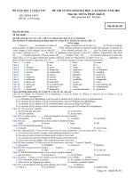 Đề Thi Tiếng Pháp 451 khối D năm 2007