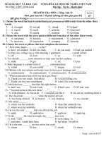 Đề kiểm tra một tiết số 2