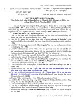 Dự thảo qui định tiêu chuẩn thi đua năm học 2010 - 2011