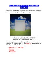 Tạo lời chào khi khởi động windows