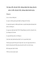 Gia hạn, đổi, cấp lại Giấy chứng nhận khả năng chuyên môn và đổi, cấp lại Giấy chứng nhận huấn luyện.