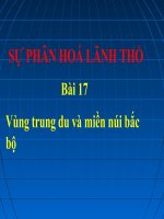 Bài 17: Vung trung du DBMN Bac Bo