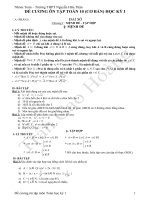 Đề cương ôn tập Toán 10 hk1