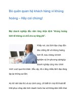 Bỏ quên quan hệ khách hàng vì khủng hoảng – Hãy coi chừng!