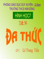 Đại số 7: bài ĐA THỨC