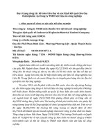 thực trạng công tác kế toán tiêu thụ và xác định kết quả tiêu thụ thànhphẩm  tại Công ty TNHH vật liệu nổ công nghiệp