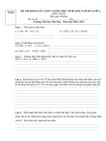 ĐỀ THI HSG TOÁN CUỐI KÌ I (Năm học 2010 - 2011)