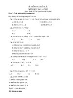 Đề thi HK I (ĐA+BĐ) đề số 4