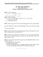 Đề thi học sinh giỏi lớp 5 và đáp án tham khảo