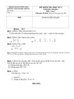 ĐỀ THI HỌC KỲ I TOÁN 7 ĐỀ II (ĐÁP ÁN)