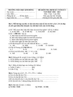 đề kiểm tra cuối kỳ I