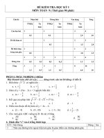 Đề thi học kỳ I (Toán 9 có ĐA)