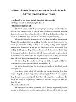 NHỮNG VẤN ĐỀ CHUNG VỀ KẾ TOÁN CHI PHÍ SẢN XUẤT VÀ TÍNH GIÁ THÀNH SẢN PHẨM