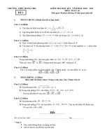 Bài soạn Đề Kiểm Tra Học Kỳ I 2010