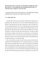 MỘT SỐ NHẬN XÉT VÀ ĐỀ XUẤT NHẰM HOÀN THIỆN KẾ TOÁN BÁN HÀNG VÀ XÁC ĐỊNH KẾT QUẢ KINH DOANH Ở CÔNG TY THƯƠNG MẠI VÀ DỊCH VỤ NGUYỄN HUY