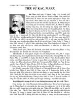 Bài soạn TIỂU SỬ K.MAXR, PH.ENGLES VÀ V.I.LENIN