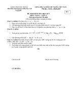 đề thi HK I lớp 12 hệ GDTX