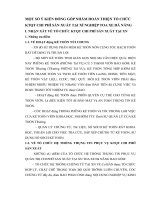 MỘT SỐ Ý KIẾN ĐÓNG GÓP NHẰM HOÀN THIỆN TỔ CHỨC KTQT CHI PHÍ SẢN XUẤT TẠI XÍ NGHIỆP TOA XE ĐÀ NẴNG