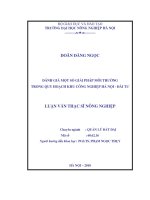 [Luận văn]đánh giá một số giải pháp môi trường trong quy hoạch khu công nghiệp hà nội đài tư 