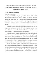 THỰC  TRẠNG CÔNG TÁC PHÂN TÍCH TÀI CHÍNH KHÁCH HÀNG TRONG HOẠT ĐỘNG CHO VAY TẠI NGÂN HÀNG TMCP SÀI GÒN  CHI NHÁNH HÀ NỘI