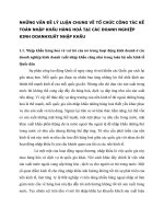 NHỮNG VẤN ĐỀ LÝ LUẬN CHUNG VỀ TỔ CHỨC CÔNG TÁC KẾ TOÁN NHẬP KHẨU HÀNG HOÁ TẠI CÁC DOANH NGHIỆP KINH DOANHXUẤT NHẬP KHẨU