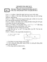 Đề thi học kỳ I K.11 cơ bản + đáp án.