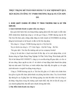 THỰC TRẠNG KẾ TOÁN BÁN HÀNG VÀ XÁC ĐỊNH KẾT QUẢ BÁN HÀNG Ở CÔNG TY TNHH THƯƠNG MẠI