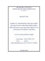 Luận văn nghiên cứu tình hình phát sinh, phát triển, mức độ gây hại và biện pháp phòng chống nhện gié steneotarsonemus spinki smiley trên cây lúa năm 2010 tại yên khánh   ninh bình 