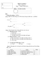 đề kiểm tra sinh học 6