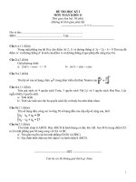 12 đề kiểm tra học kỳ I MônToán lớp 11