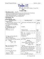 Bài soạn Giáo án lớp 4 tuần 17 có soạn HSKT