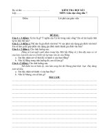 Đề kiểm tra HK 1 LS khối 6,7,8,9