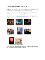 Tạo ảnh động từ ảnh tĩnh