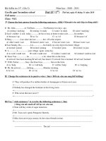 Bài giảng Bài tập AV 9 F