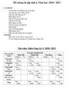 Đề thi sinh6 HKI:10- 11 có đáp án