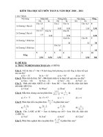 Ma trận đề kiểm tra Toán 8