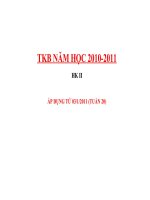 Gián án Thời khóa biểu HKII (2010-2011)