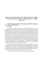 MỘT SỐ GIẢI PHÁP NHẰM HOÀN THIỆN KẾ TOÁN NGHIỆP VỤ XUẤT KHẨU HÀNG HOÁ TẠI TỔNG CÔNG TY CÀ PHÊ VIỆT NAM