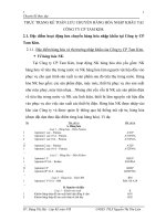 THỰC TRẠNG KẾ TOÁN LƯU CHUYỂN HÀNG HÓA NHẬP KHẨU TẠI CÔNG TY CP TAM KIM