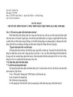 Sự hình thành và phát triển các khái niệm