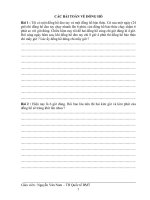 CAC BAI TOAN VE DONG HO