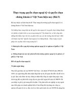 Thực trạng quyền chọn ngoại tệ và quyền chọn chứng khoán ở Việt Nam hiện nay (Bài 5)